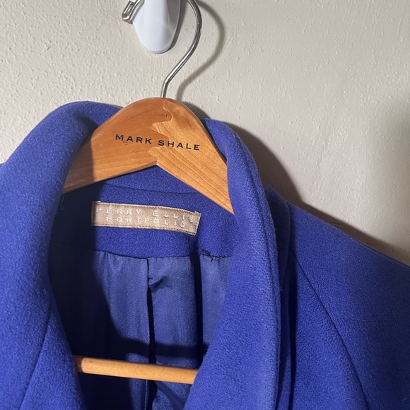 Gorgeous Purple Perry Ellis Wool coat Sz 10 - Picture 6 of 8